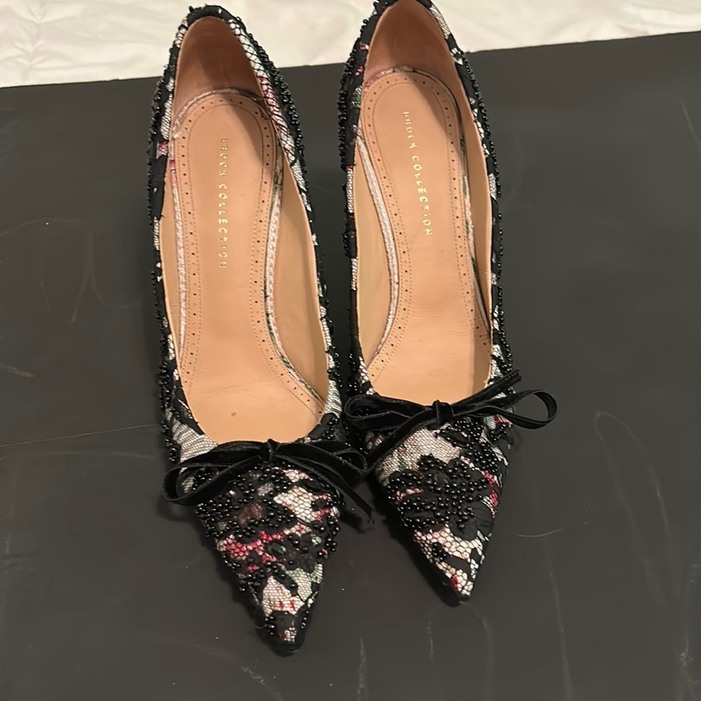 Brock collection RTW  Women  Black  Lace embroidered